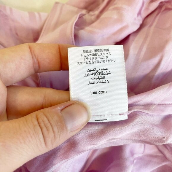 Joie Light Purple Cadmar Illusion Chevron Blouse M - Picture 8 of 12